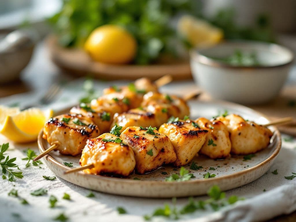 Greek Lemon Chicken Souvlaki