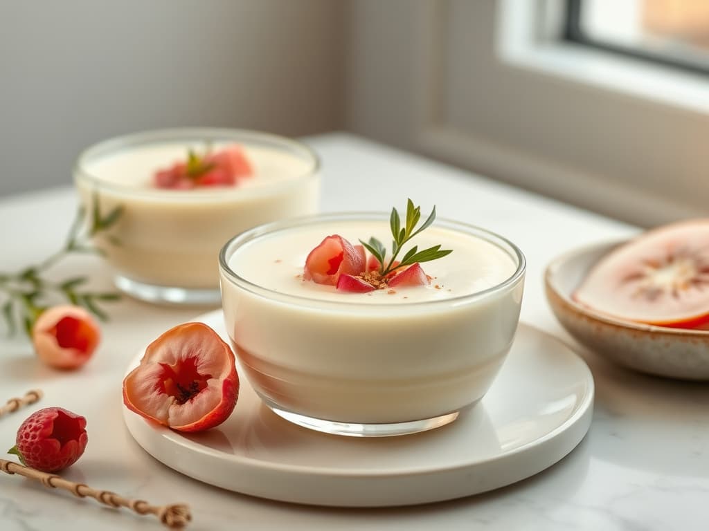 Creamy Muhallabia (Milk Pudding with Rosewater)