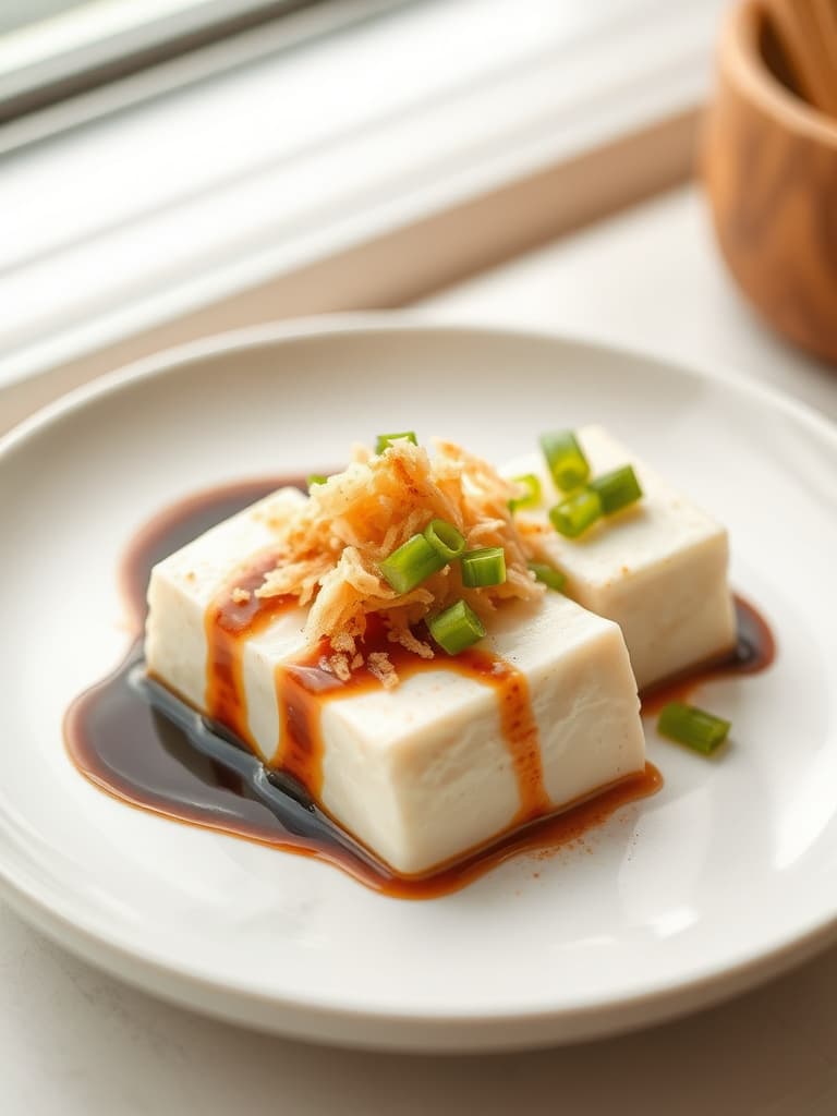 Refreshing Hiyayakko (Chilled Tofu with Toppings)