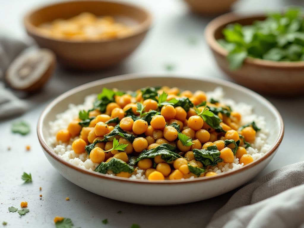 Chickpea and Spinach Curry