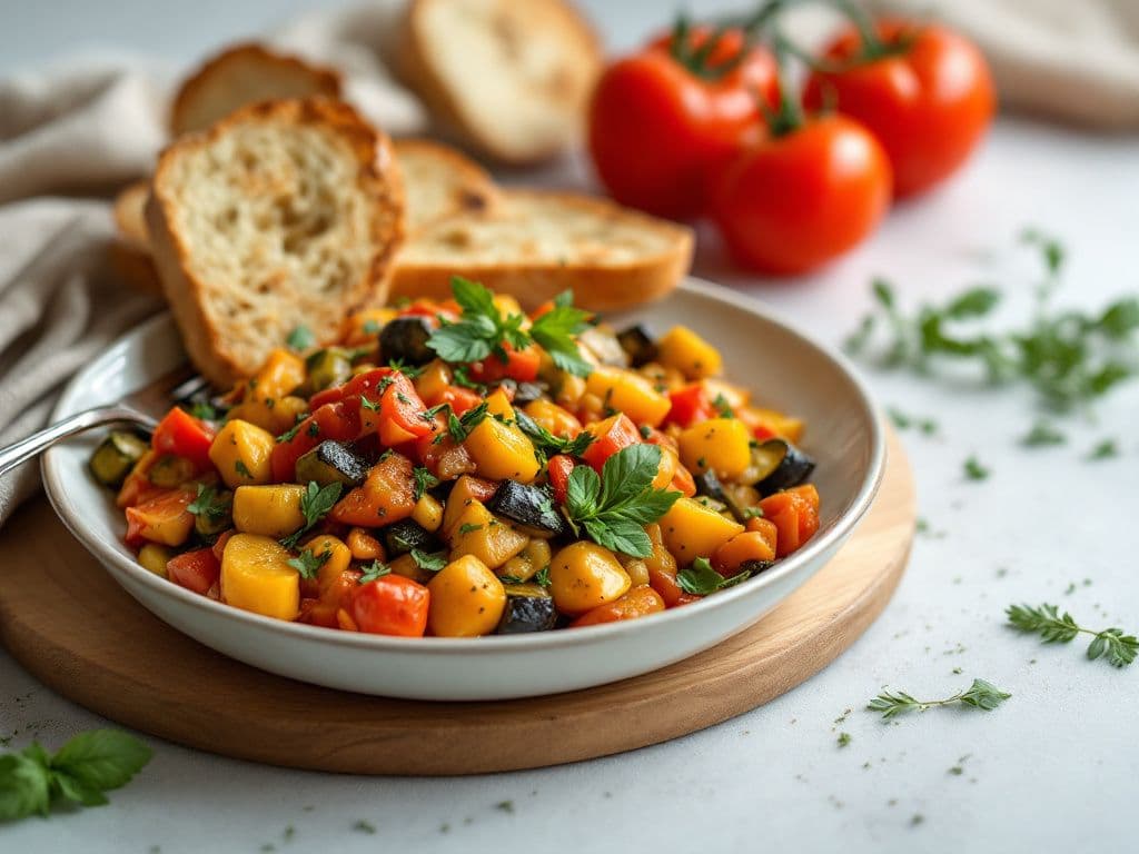 French Ratatouille with Crusty Bread
