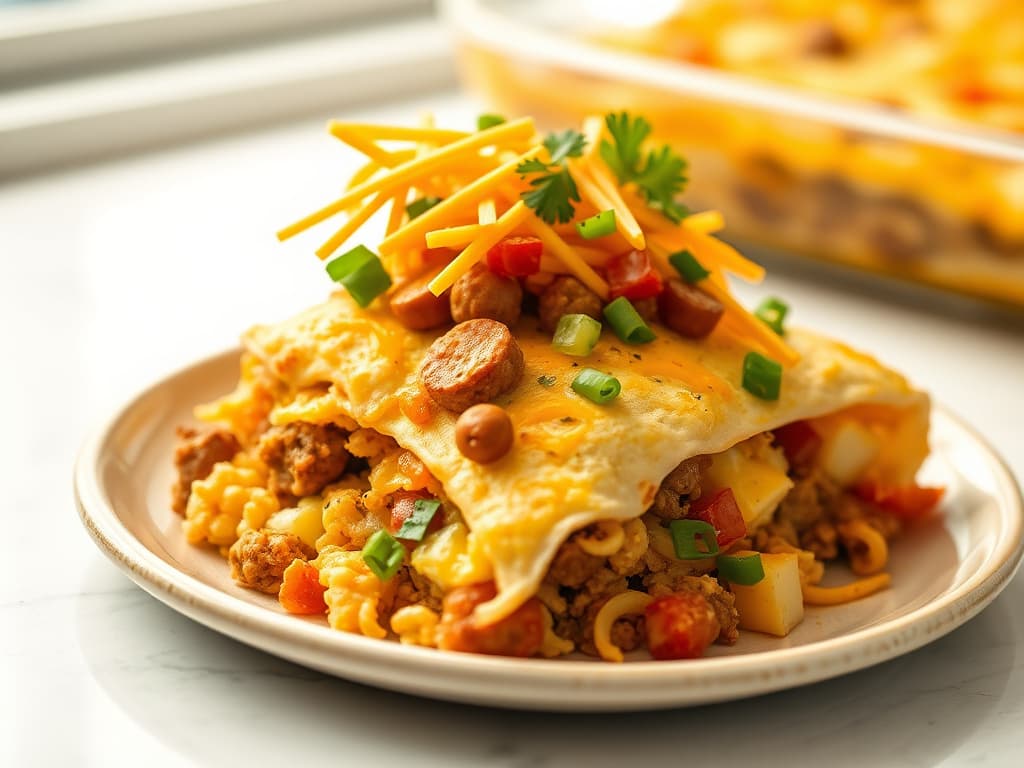 Hearty Breakfast Burrito Casserole