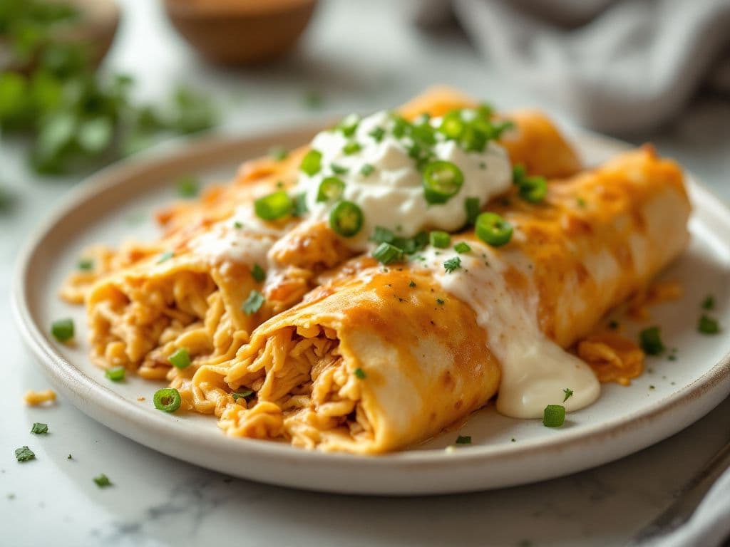 Creamy Chicken Enchiladas