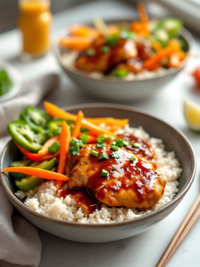Donburi-Style Teriyaki Chicken Bowls