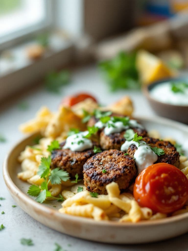 Beef Kofta Kebabs with Tzatziki Sauce