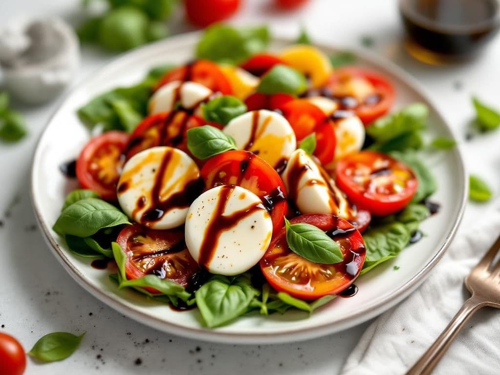 Italian Caprese Salad with Balsamic Glaze