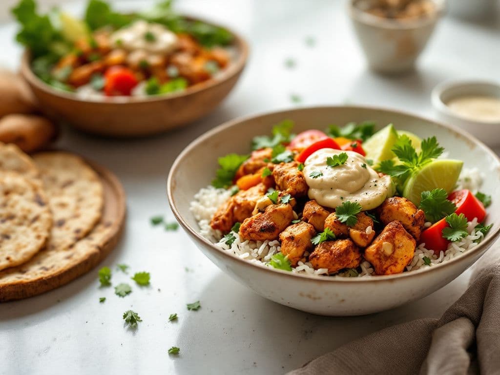 Spicy Chicken Shawarma Bowls