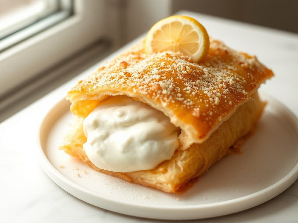 Sweet & Salty Kunafa with Cream Filling