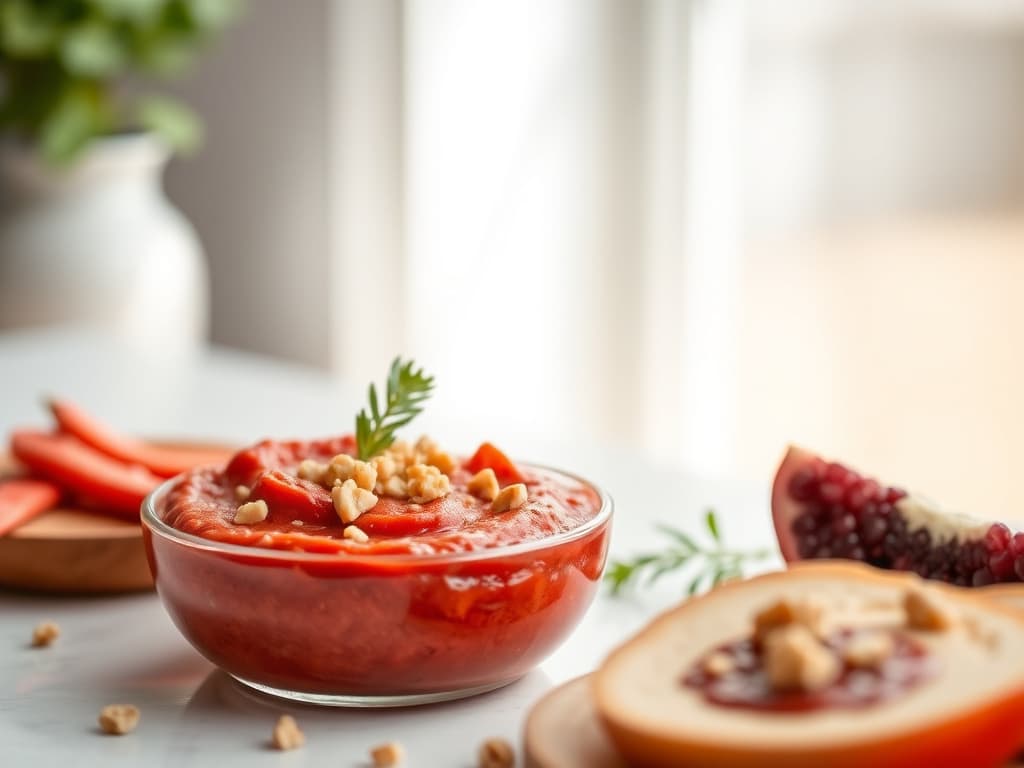 Roasted Red Pepper and Walnut Dip (Muhammara)