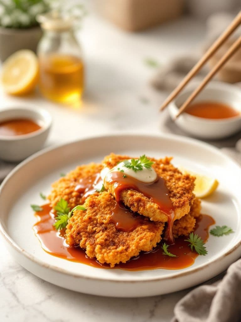 Chicken Katsu with Tonkatsu Sauce