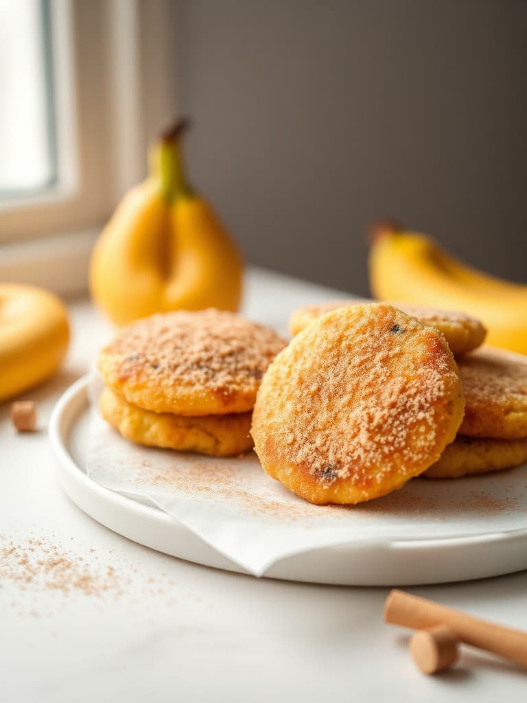 Golden Sweet Plantain Fritters with Cinnamon Sugar