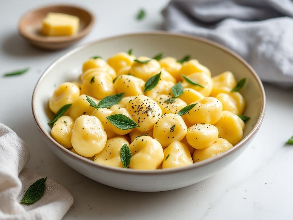 Homemade Ricotta Gnocchi with Sage Butter Sauce