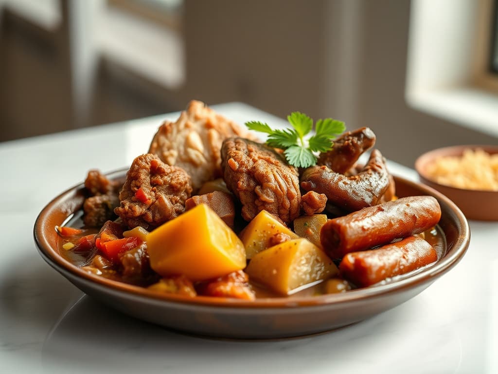 Hearty Dominican Sancocho (Seven Meats Stew)