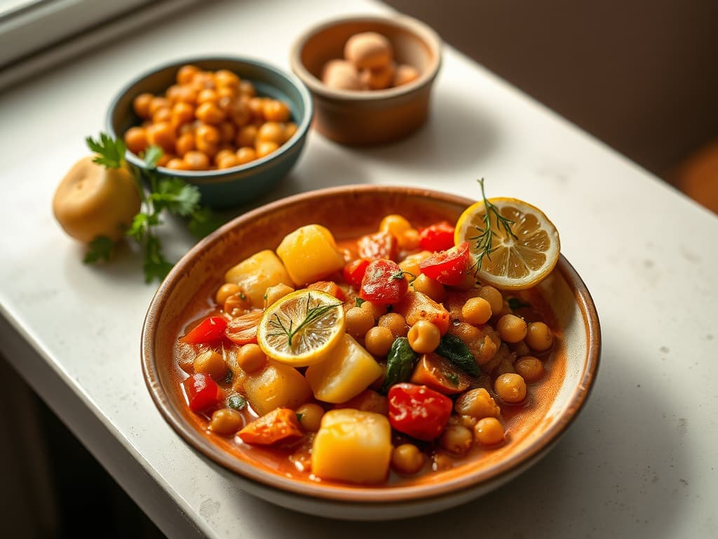 Moroccan Tagine with Gnocchi and Preserved Lemon