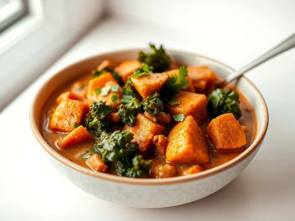 African Peanut Stew with Sweet Potato and Kale
