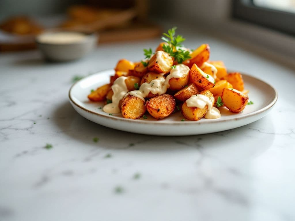 Spanish Patatas Bravas with Spicy Aioli