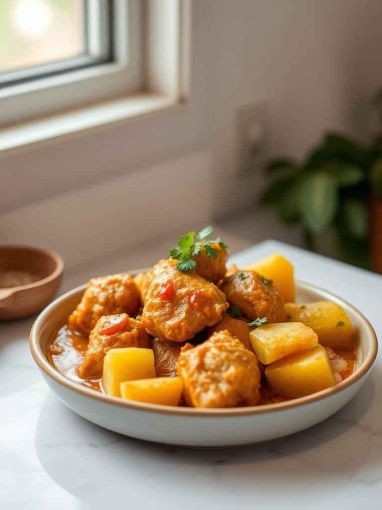 Flavorful Curried Chicken and Potatoes (Trinidadian Style)