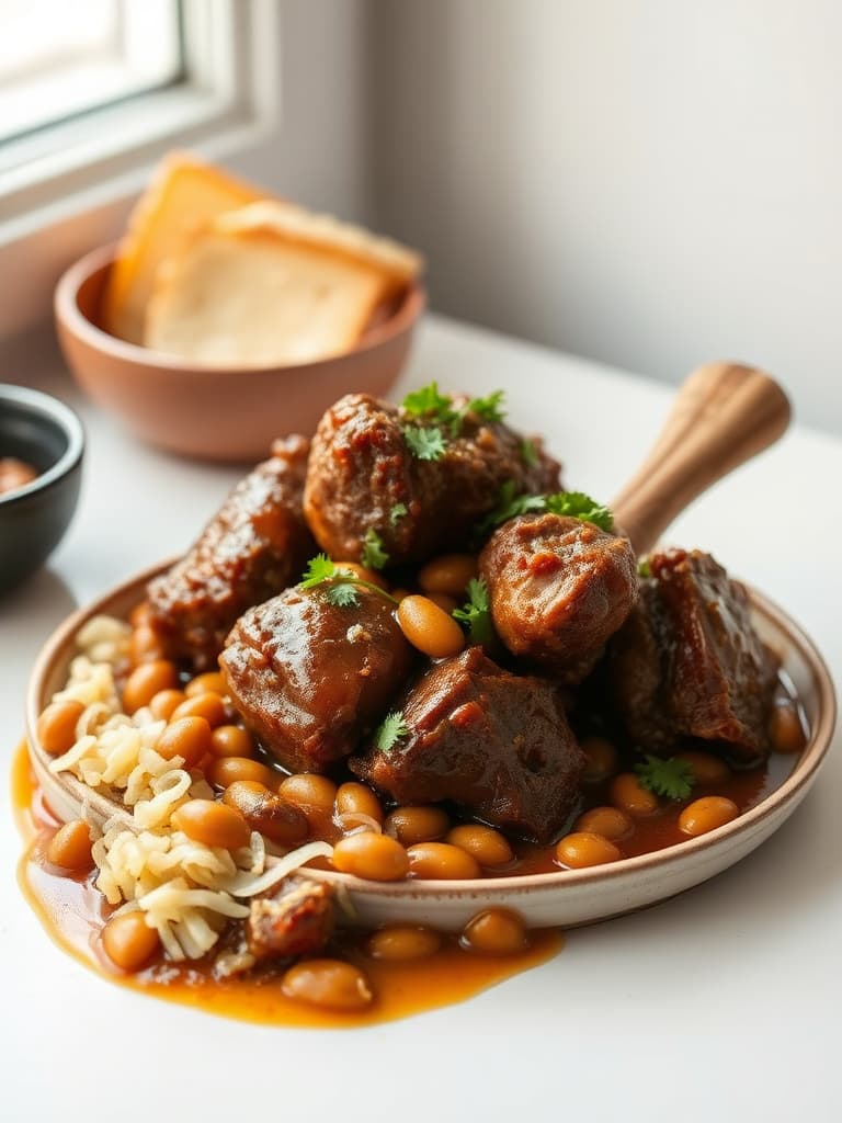 Flavorful Oxtail Stew with Butter Beans