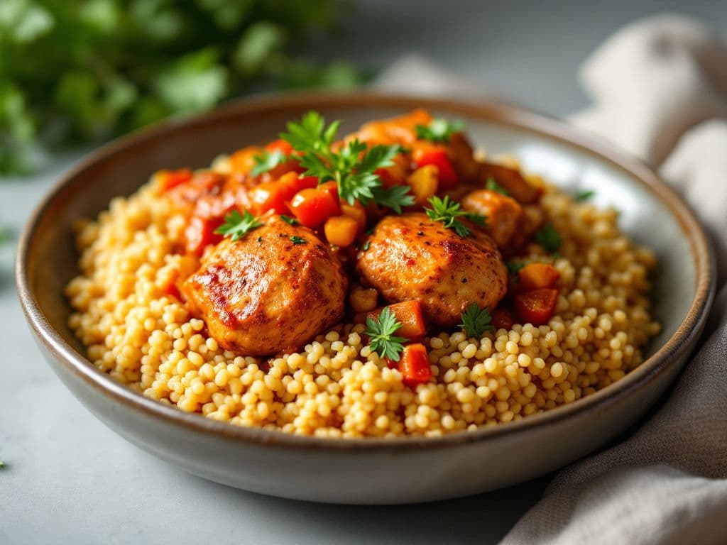 Spicy Harissa Chicken with Couscous