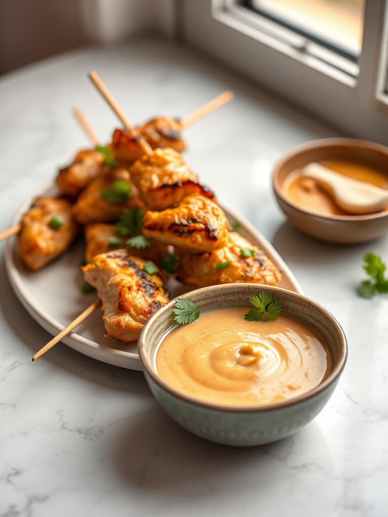 Flavorful Thai Chicken Satay with Peanut Sauce