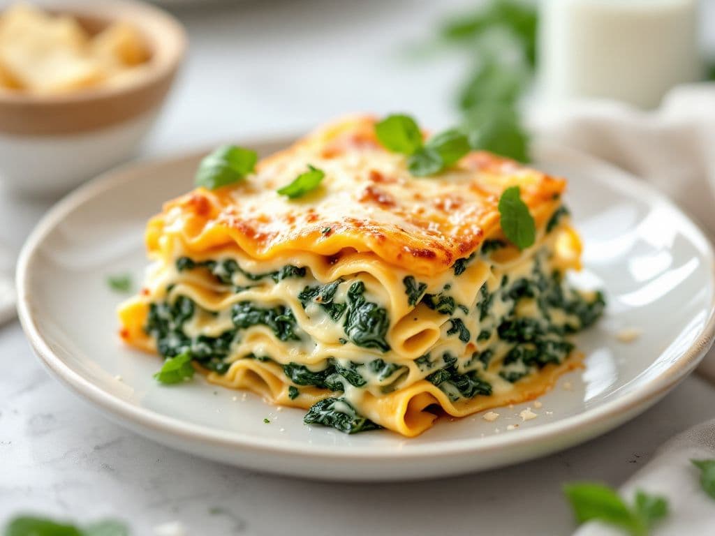 Creamy Spinach Ricotta Lasagna