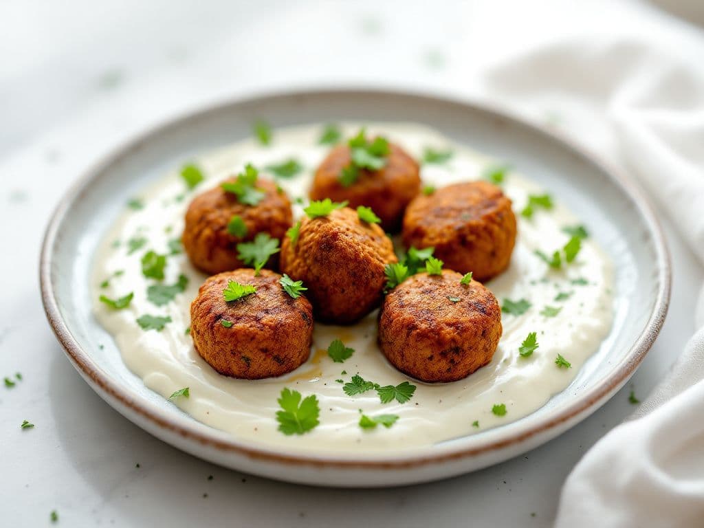Spiced Lamb Kofta with Yogurt Sauce