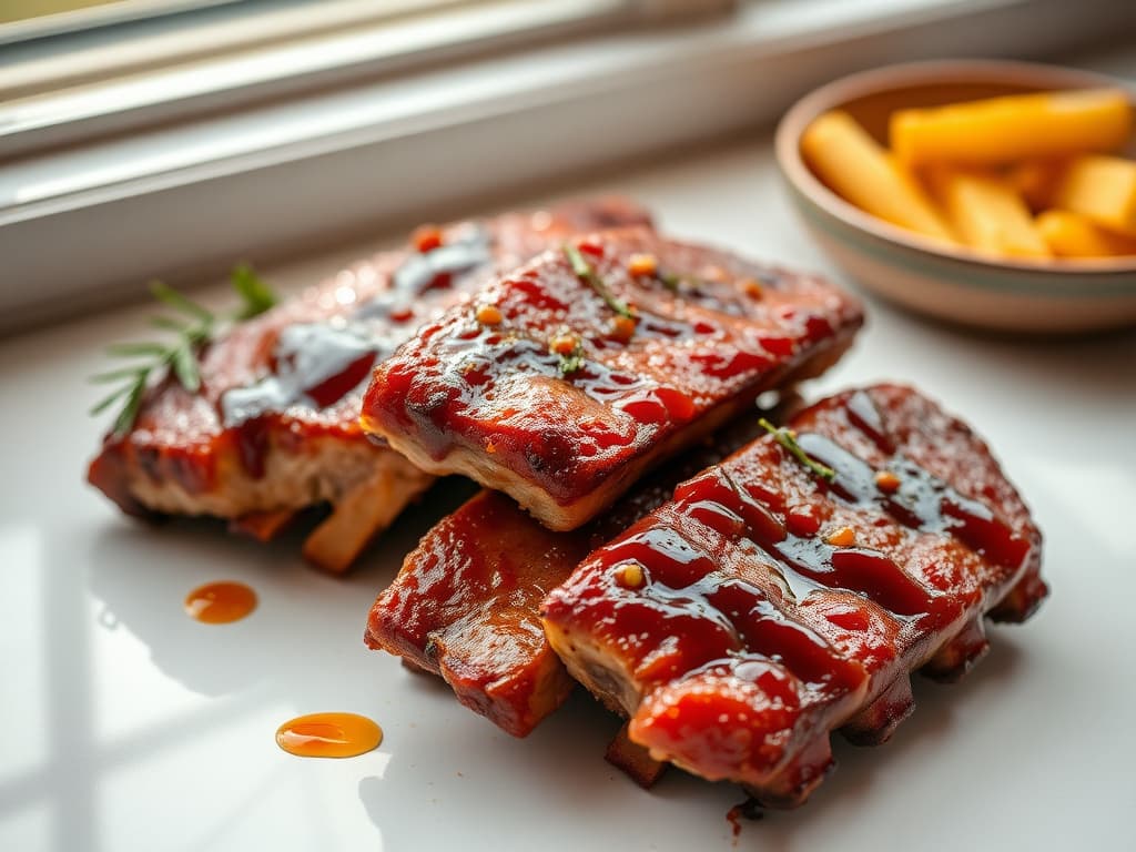 Spicy Pineapple and Jerk Marinade Glazed Ribs