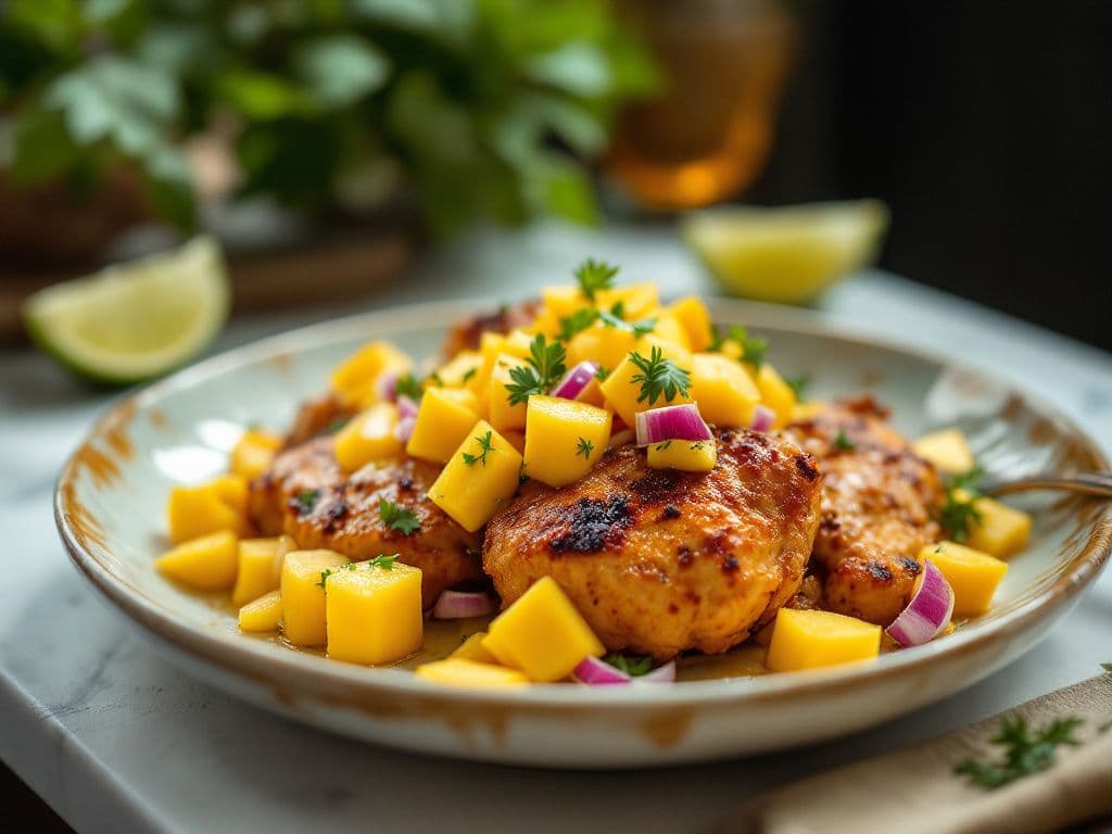 Jerk Chicken with Mango Salsa