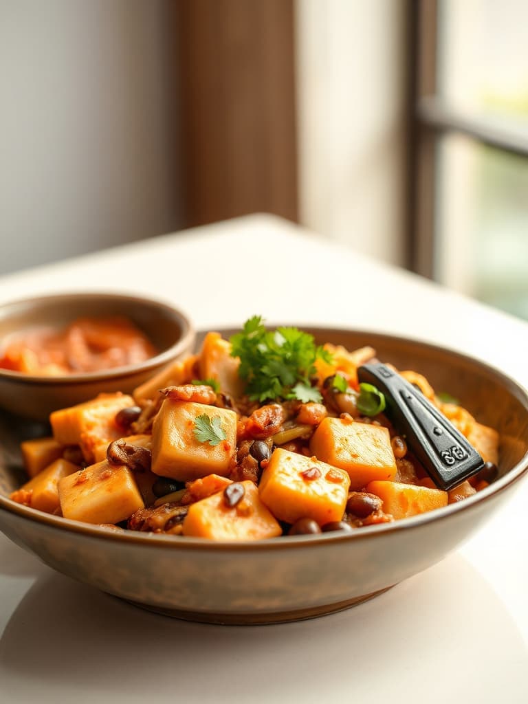 Spicy Szechuan Mapo Tofu with Fermented Beans