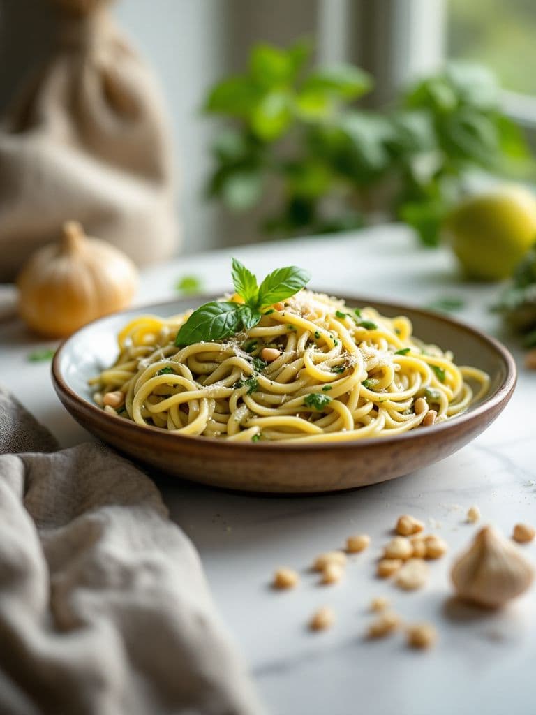 Creamy Basil Pesto Pasta