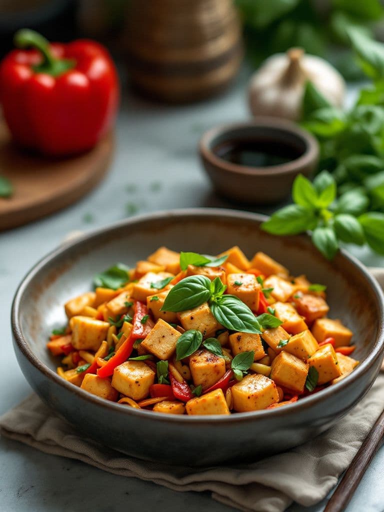 Thai Basil Stir-Fry with Tofu