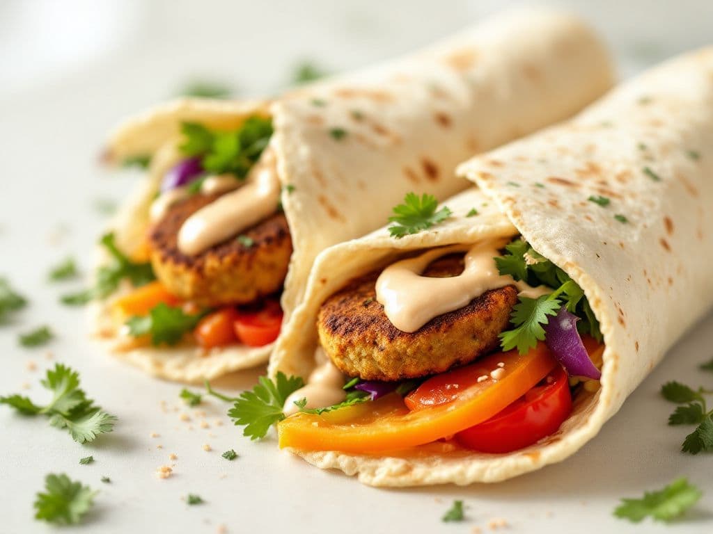 Falafel Wrap with Tahini Sauce