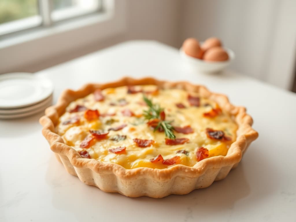 Classic Quiche Lorraine with a Flaky Crust