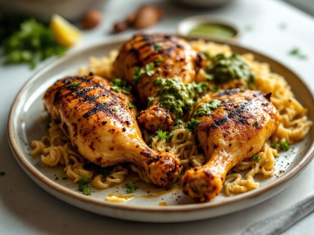 Pollo a la Brasa with Green Sauce