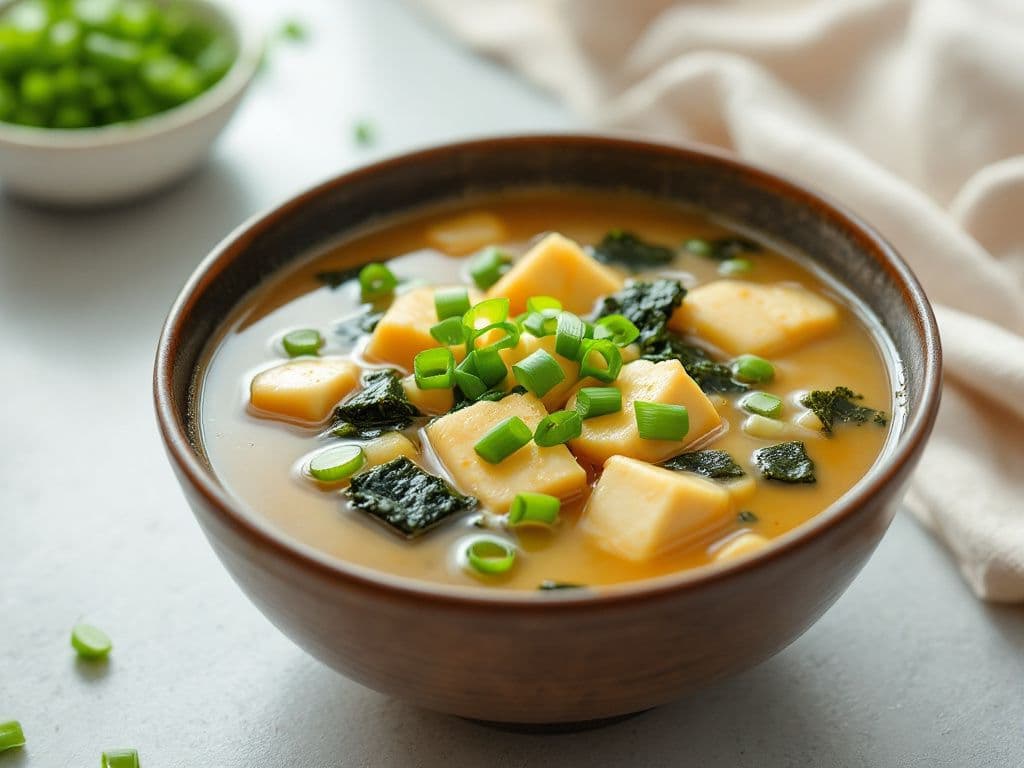 Miso Soup with Tofu and Seaweed