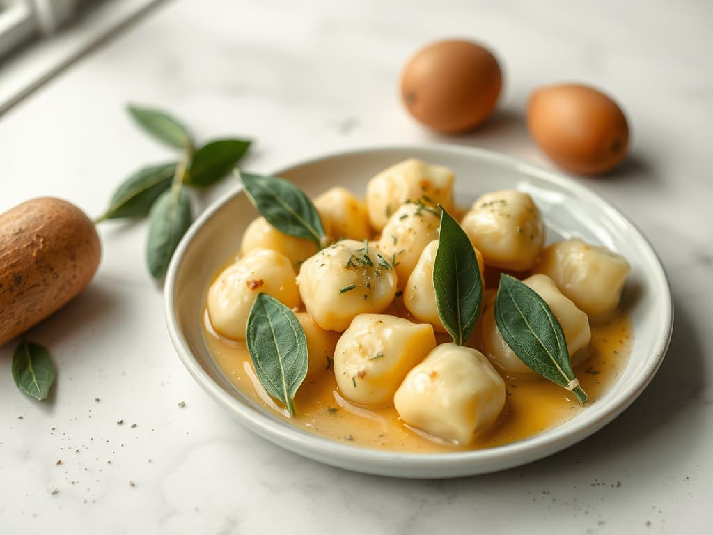 Homemade Potato Gnocchi with Sage Butter Sauce