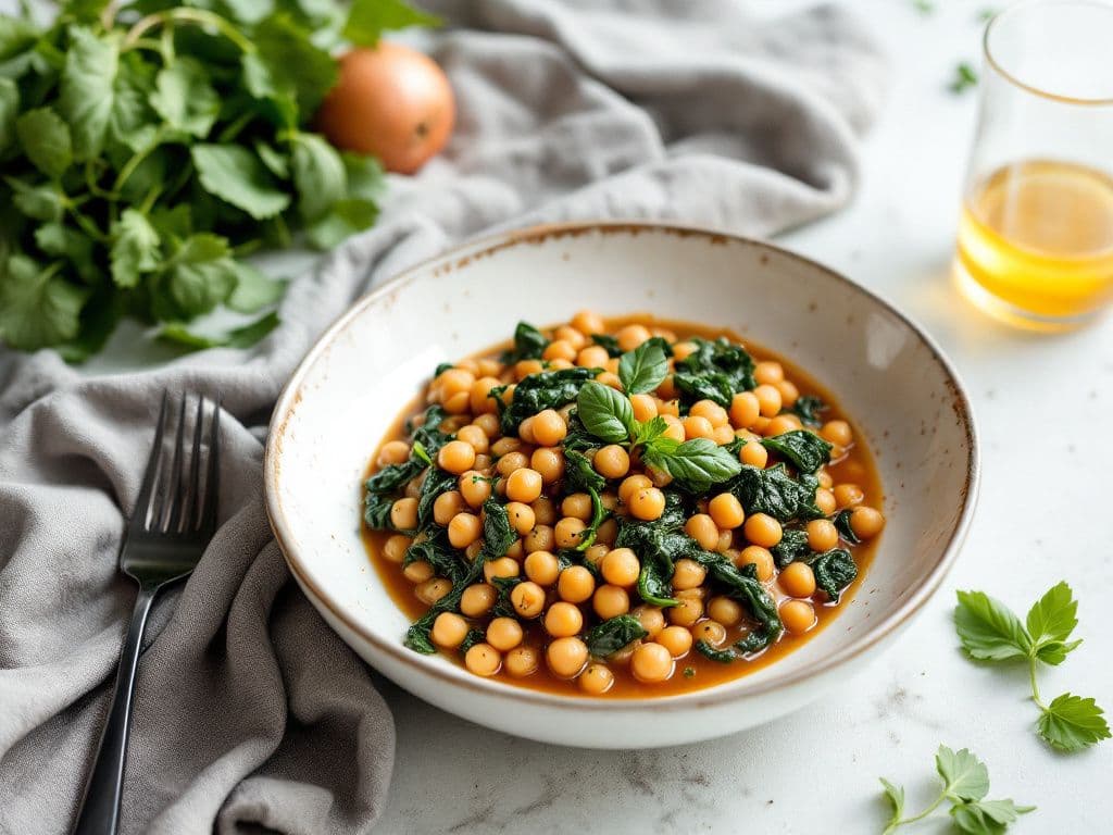 Spanish Chickpea and Spinach Stew