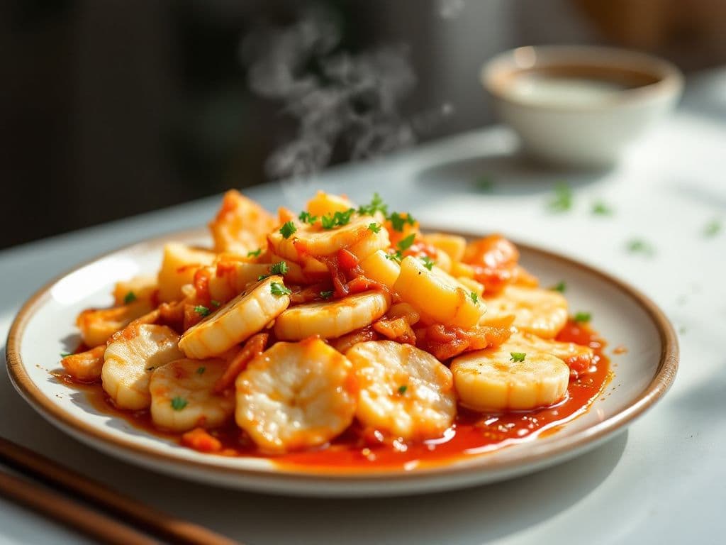 Korean Spicy Rice Cakes (Tteokbokki)