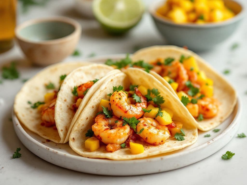 Spicy Caribbean Shrimp Tacos