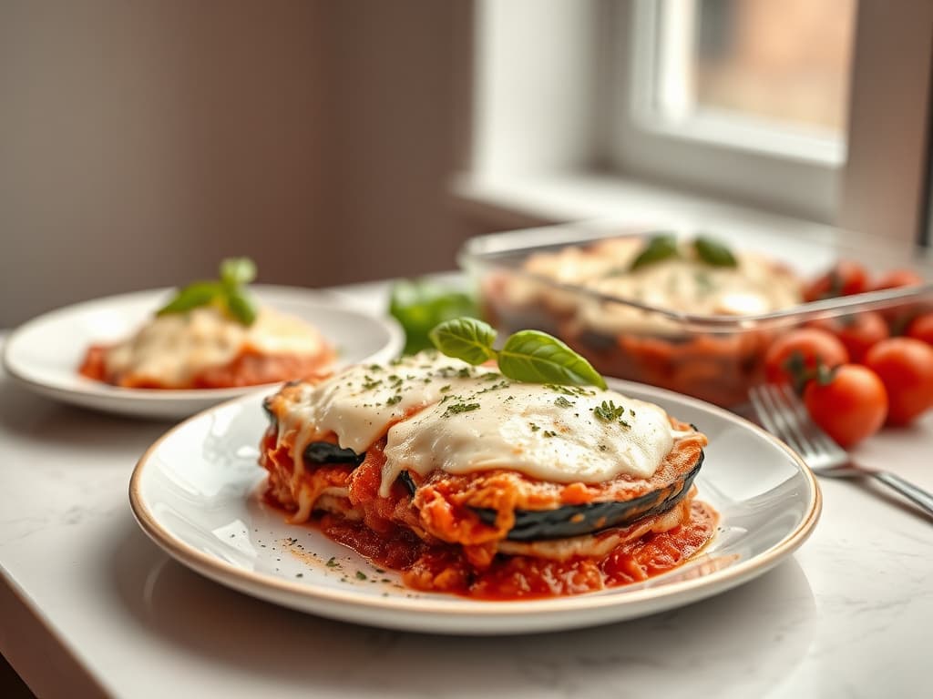 Baked Melanzane alla Parmigiana (Eggplant Parmesan)