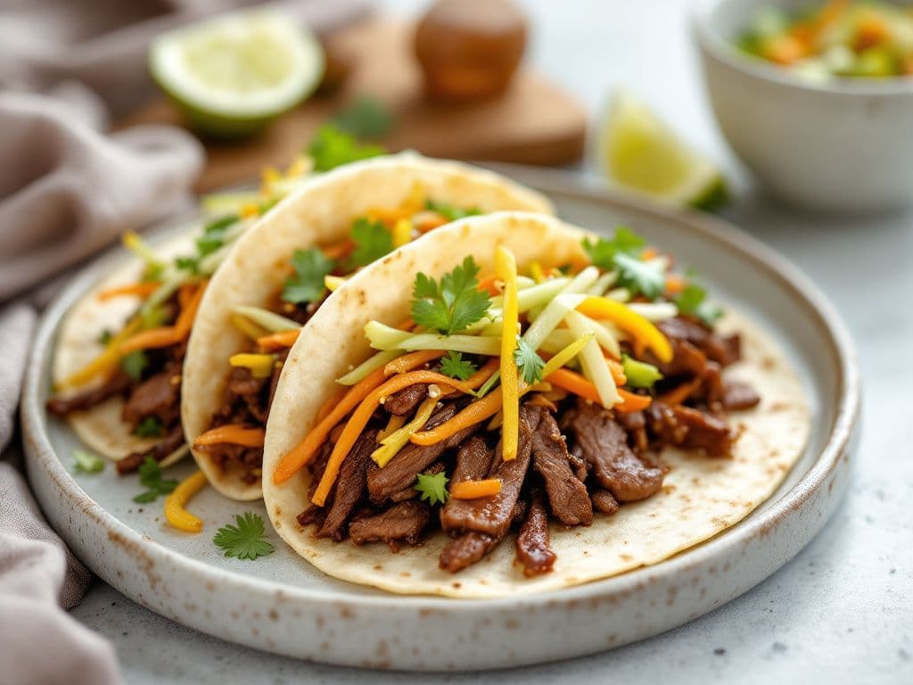 Korean BBQ Beef Tacos