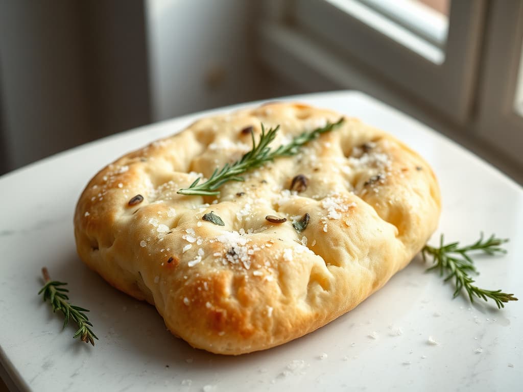Ligurian Focaccia with Rosemary and Sea Salt