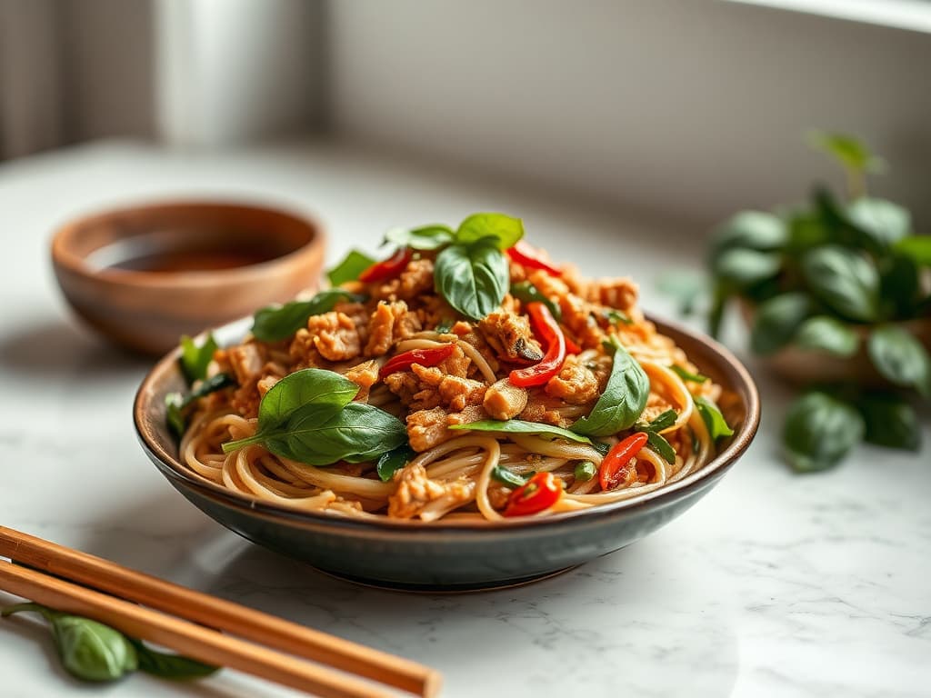 Spicy Thai Basil Pork Stir-fry (Pad Kra Pao Moo)