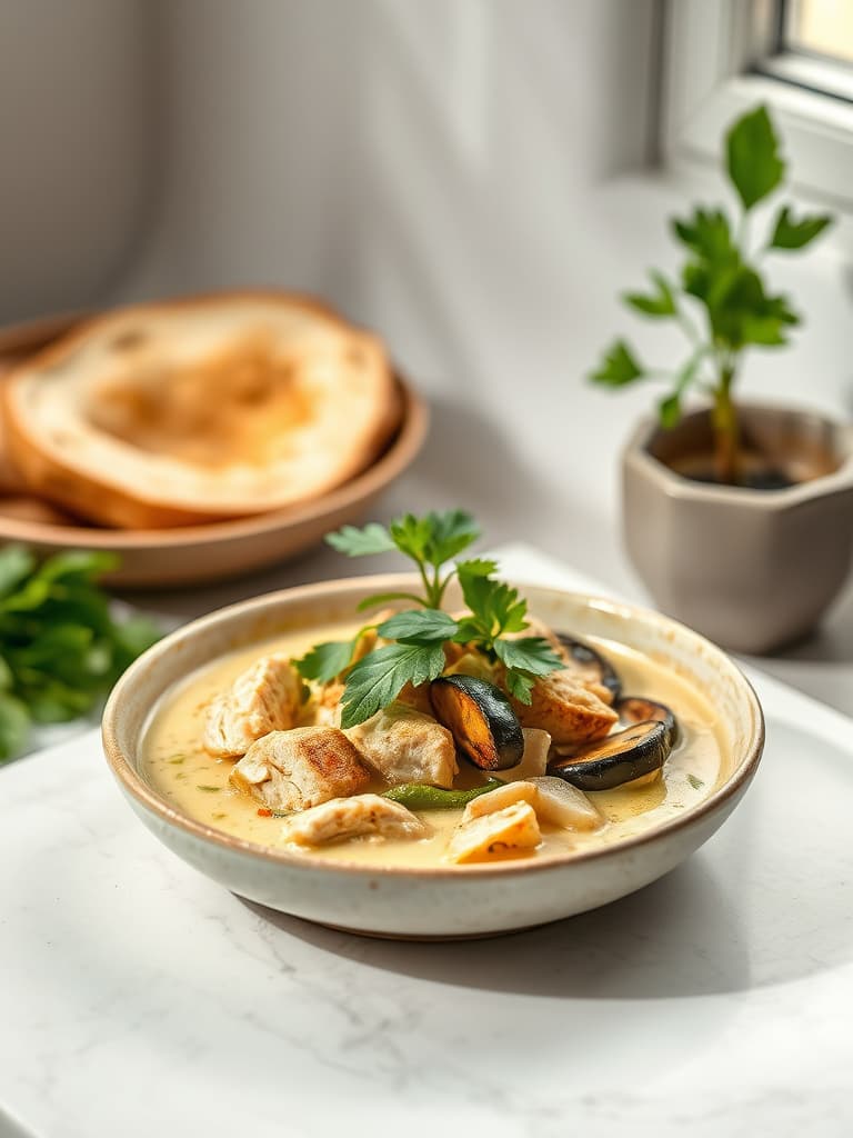 Creamy Green Curry with Chicken