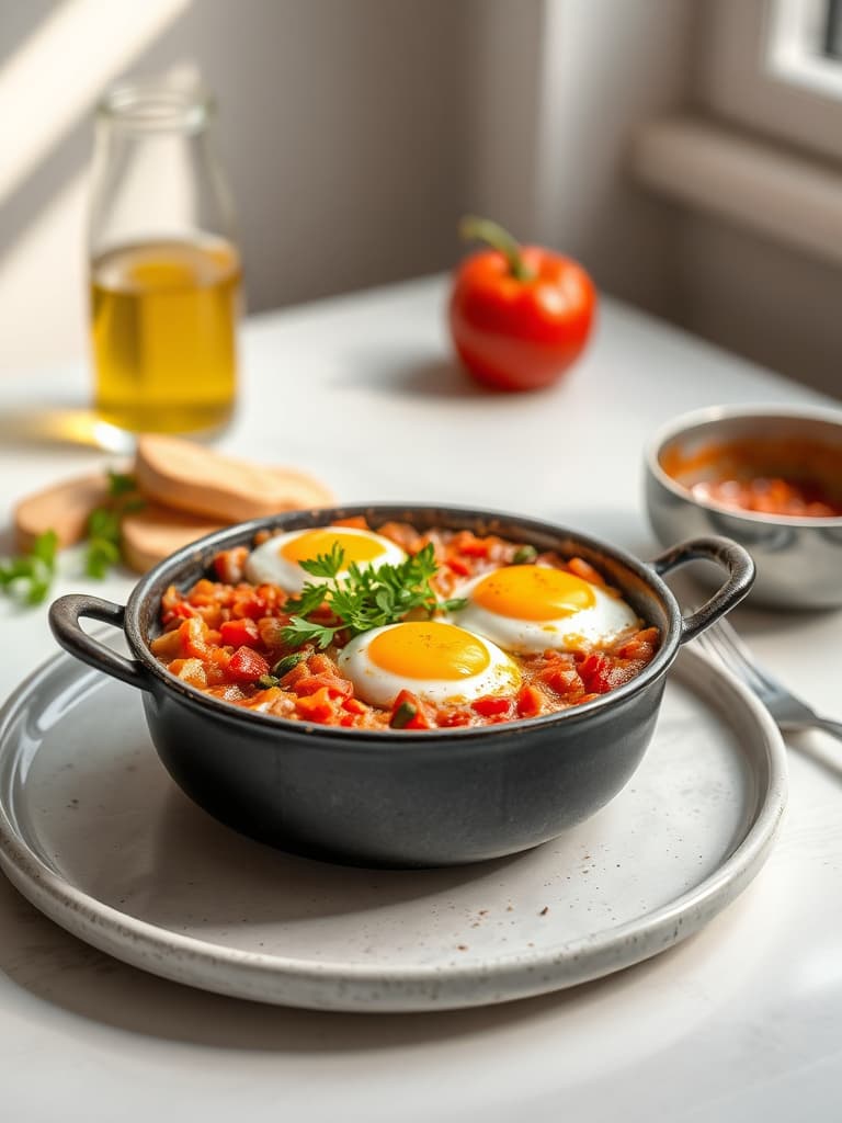 Hearty Shakshuka (Eggs Poached in Spicy Tomato Sauce)