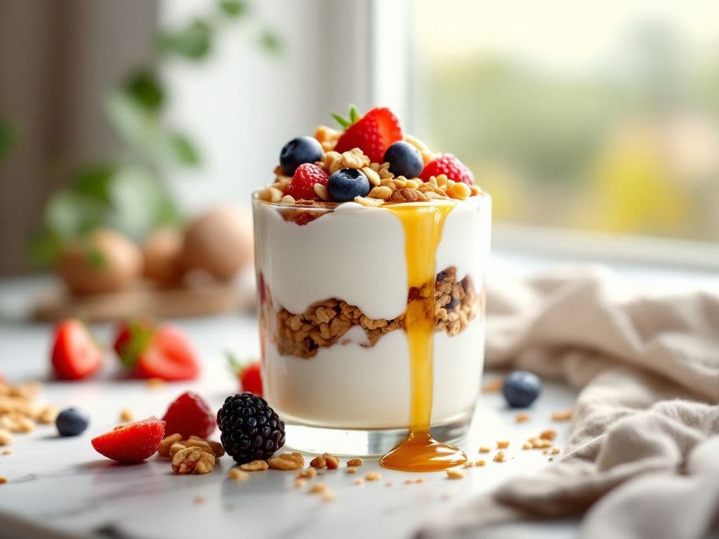 Greek Yogurt Parfait with Honey and Nuts