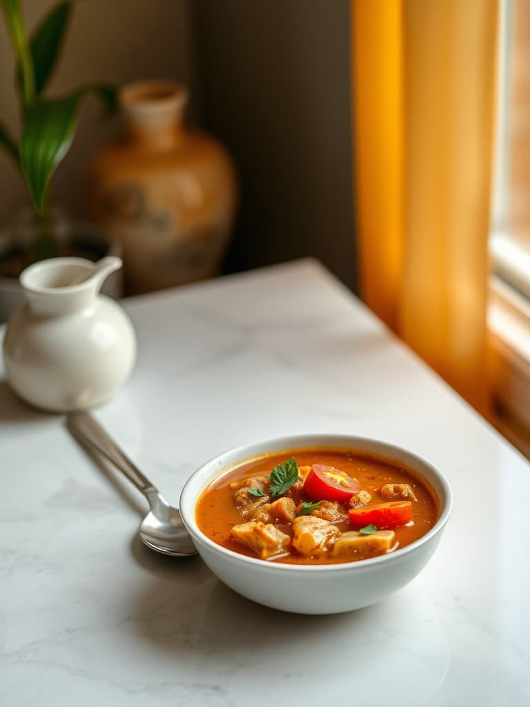 Fufu and Light Soup (Ghanaian)