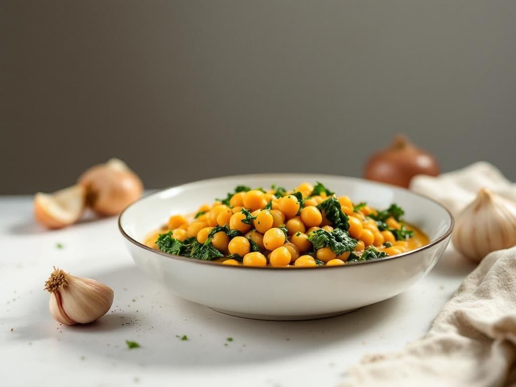 Chickpea Curry with Spinach