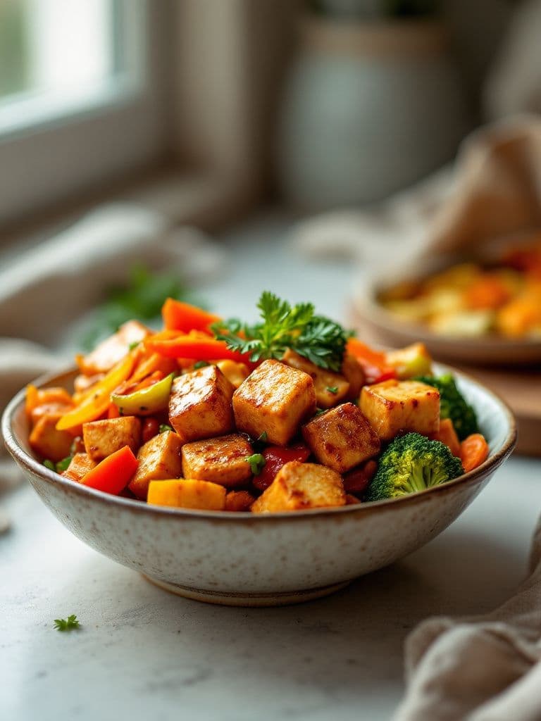 Spicy Korean Tofu Stir-Fry