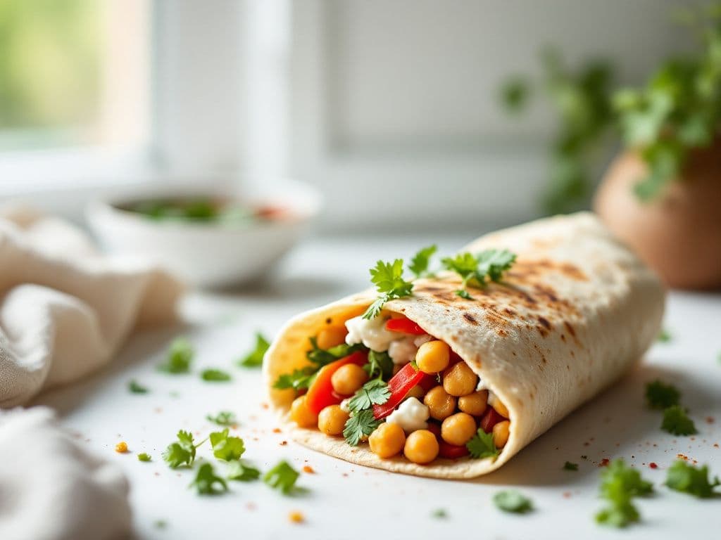 Spicy Chickpea Shawarma Wraps